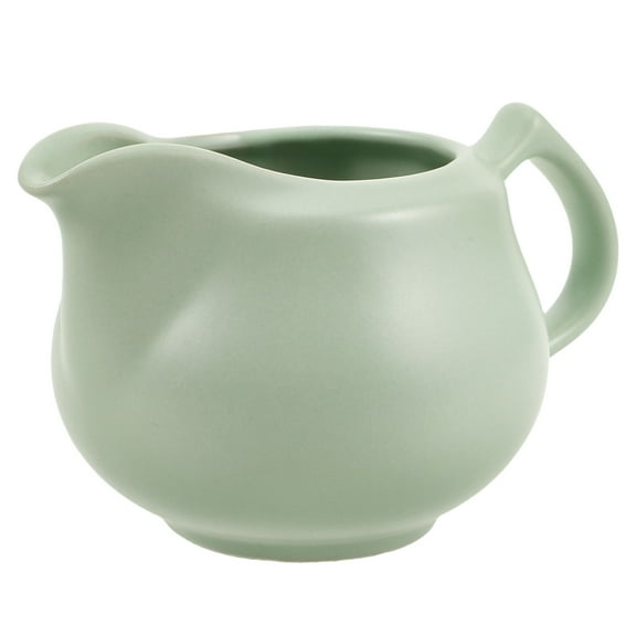 MLINS Porcelain Sauce Gravy Boat Ceramic Mini Coffee Milk Creamer Pitcher Milk Creamer Jug Salad Dressings Syrup Dispenser Milk Jug Dipping Bowl for Kitchen Green
