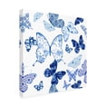 thumbnail image 2 of Canvas Wall Art - Jean Plout 'Beautiful Blue Butterflies A' Wall Art for Living Room, Bedroom, or Office Décor by Trademark Fine Art - 14 x 14 Inches, 2 of 4