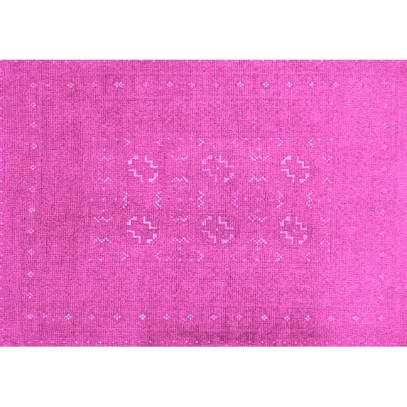 Ahgly Company Indoor Rectangle Abstract Pink Contemporary Area Rugs, 2' x 4'