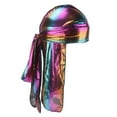 thumbnail image 5 of Rainbow Men ' Tail Hat Turban Headscarf Chemo, 5 of 6