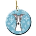 thumbnail image 1 of Snowflake Italian Greyhound Ornement en Céramique, 1 of 1