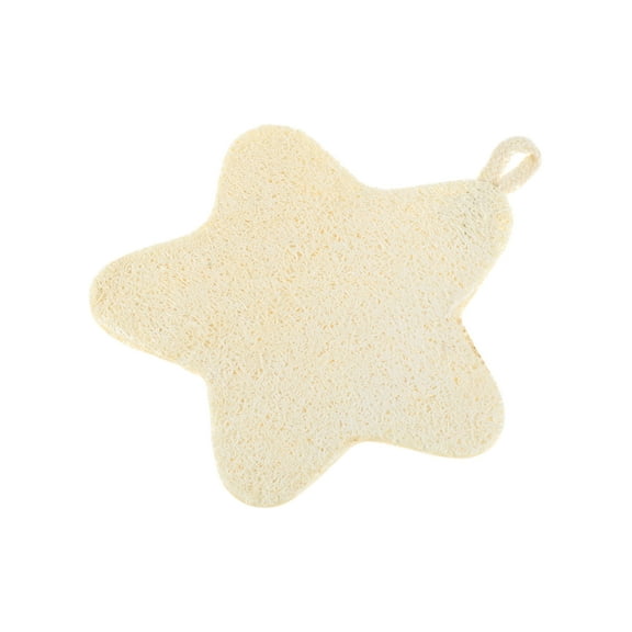 Unique Bargains 1 Pc Loofah sponge Body Scrubber for Bathroom 4.92"x4.13" Beige