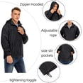 thumbnail image 5 of DODOING Men's Black Lightweight Windbreaker Jacket Hooded Outdoor Jackets Casual Outwear, 5 of 8