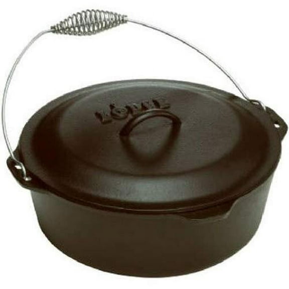 Lodge L10DO3 Cast Iron Dutch Oven with Iron Cover, Pre-Seasoned, 7-Quart