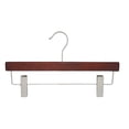 thumbnail image 2 of NAHANCO 14" Wooden Pant Hanger,Low Gloss Mahogany (Pack of 100), 2 of 4