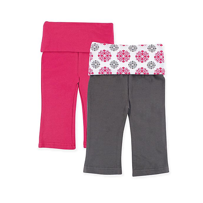 Yoga Sprout Yoga Sprout Baby Girl Yoga Pants, 2Pack