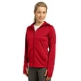 thumbnail image 4 of Sport-Tek Ladies Tech Fleece Full Zip Hooded Jacket-XL (True Red), 4 of 5