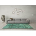 thumbnail image 3 of Ahgly Company Indoor Rectangle Persian Turquoise Blue Traditional Area Rugs, 5' x 7', 3 of 4