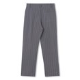 thumbnail image 4 of Bibifish Mens Pleated Pants Strip Pattern Casual Dress Linen Pants Pockets Loose Fit Comfortable Breathable Straight Suit Trousers, 4 of 4