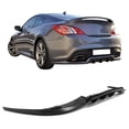 thumbnail image 2 of Ikon Motorsports Rear Bumper Lip Compatible with 2010-2016 Hyundai Genesis Coupe Walker Style Unpainted Black PU Shark Fin Rear Bumper Valance Spoiler Air Dam Chin Splitter Molding 1Piece, 2 of 4