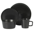 thumbnail image 3 of Gibson Soho Lounge Bowery 32 Piece Matte Black Stoneware Dinnerware Plates, Bowls, and Mugs Set - Service for 8, 3 of 6