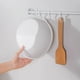 thumbnail image 4 of Juego de cesta de drenaje doble grande, filtro de fregadero de plástico de grado alimenticio, almacenamiento de frutas y verduras, blanco, 25,8x22,3x12cm, 1 pieza, organizador de cocina, apto para, 4 of 5