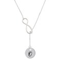 thumbnail image 1 of Delight Jewelry Silvertone Large Script Letter - O - 3/4'' Disc - Silver tone Elegant Infinity Lariat Necklace, 1 of 4
