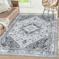 thumbnail image 6 of CAROMIO Washable Area Rug Large Rugs Boho Oriental Rug Medallion Rug Non-Slip Stain-Resistant RugFloral Pattern Vintage Rug, 8' x 10' Gray, 6 of 7