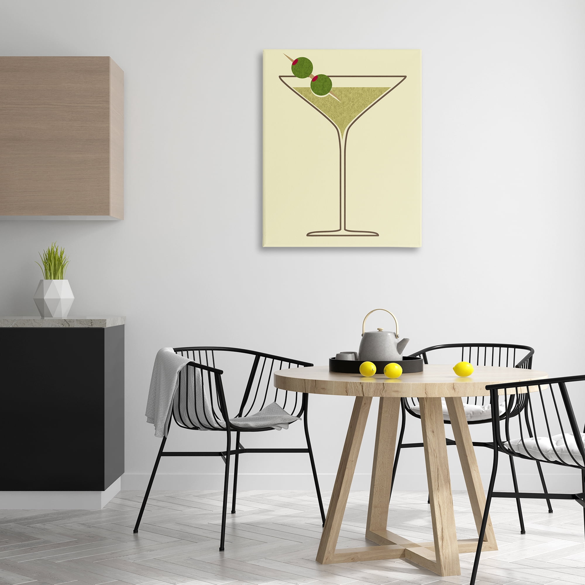 Stupell Industries Martini with Olives Food & Beverage Painting Gallery Wrapped Canvas Art Print Wall Art, 30 x 40