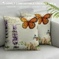 thumbnail image 3 of JEUXUS  Outdoor Garden Decoration Bee/Butterfly/Dragonfly/Ladybug Pillow Case Leaf/Lavender/Flower Decorative Throw Pillow Covers, 3 of 5