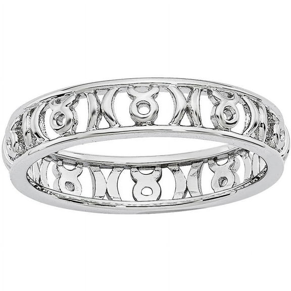 Sterling Silver Taurus Zodiac Ring