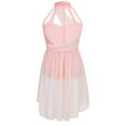 thumbnail image 2 of Sholeno Kids Girls Modern Lyrical Dance Dress Halter Cutouts Tulle Leotard for Ballet Jazz Latin Pink 16, 2 of 7