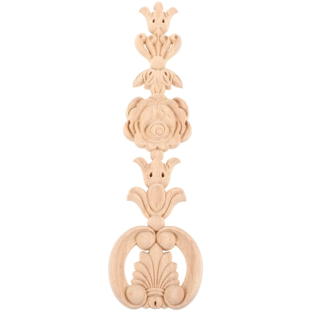 Apliques de madera tallados en madera, apliques decorativos para muebles, decoración tallada en madera