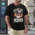 thumbnail image 4 of It's Not The 4th of July Until My Wiener Comes Out Men's Cotton Short Sleeve HD Print Tee for Casual T-Shirt Crew Neck Top Black 3XL, 4 of 7