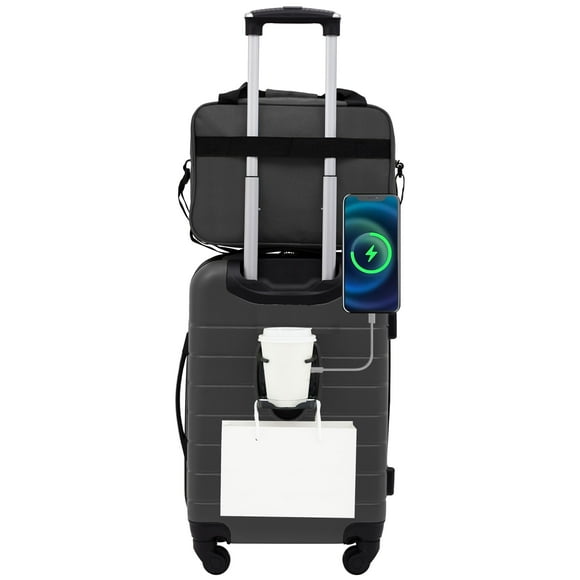 Juego de 2 portavasos inteligentes Luggage Wrangler con puerto USB
