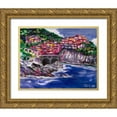 thumbnail image 1 of Montel, Sébastien  24x20 Gold Ornate Wood Framed with Double Matting Museum Art Print Titled - Cinque Terre, 1 of 4