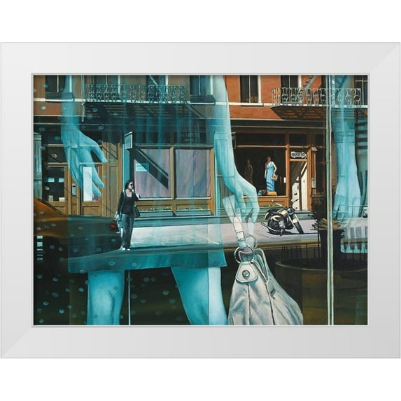 Braithwaite, Bruce 14x11 White Modern Wood Framed Museum Art Print Titled - SoHo on A Sunday