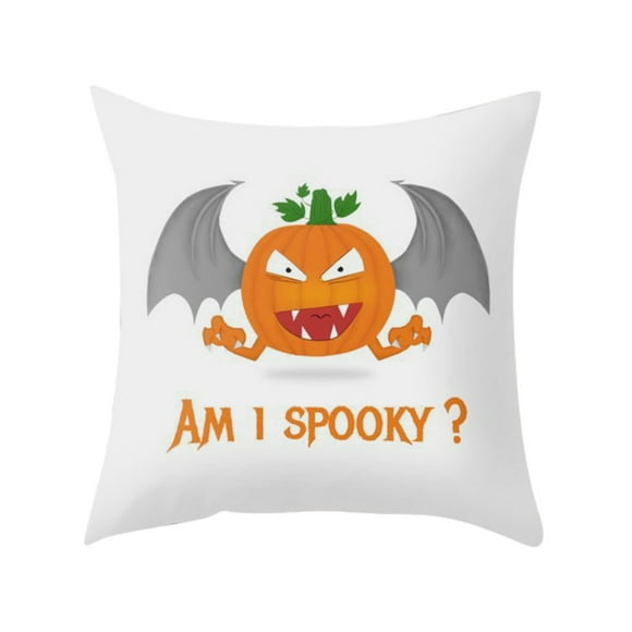 Xihbxyly Funda de Almohada de Halloween, Diseño de Acuarela, Terciopelo Color Melocotón, Cierre de Cremallera Oculto, Decoración para Sofá, Tamaño 45 X 45 Cm, Decoración Festiva para El Hogar.