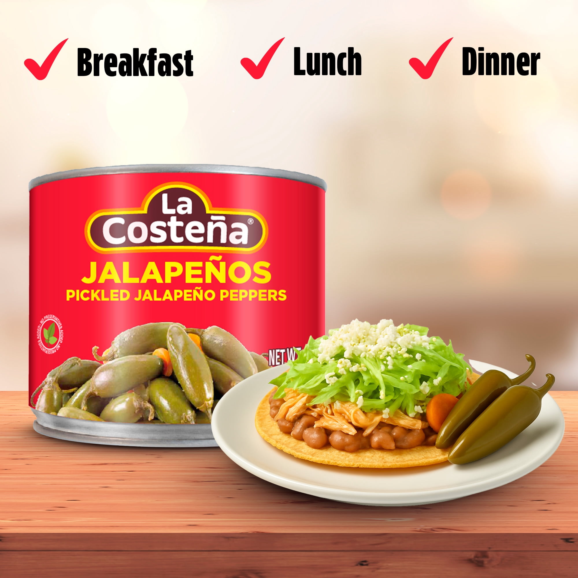 La Costeña, Pickled Sliced Jalapenos, 12 oz, Ready-to-Use