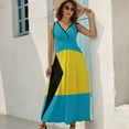 thumbnail image 5 of Bahamas Flag Dress Fashion Boho Beach Long Dresses Female Party Printed Maxi Dress, 5 of 9