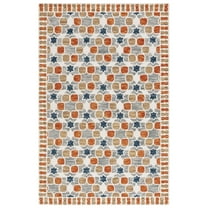 SAFAVIEH Aspen Vincent Geometric Area Rug, Ivory/Grey, 5' x 5' Round