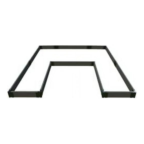 WEATHERED WOOD 'WALK-IN U-SHAPE' - 8' X 8' X 5.5" RAISED GARDEN BED - 1" PROFILE