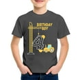 thumbnail image 3 of WOYY Little Boys Birthday T Shirt Short Sleeves Graphic T-Shirt, Grey, 3 of 3