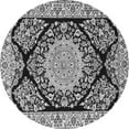 thumbnail image 1 of Ahgly Company Indoor Round Medallion Gray Traditional Area Rugs, 6' Round, 1 of 1