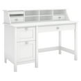 thumbnail image 1 of Bush Furniture Broadview Bureau d'Ordinateur avec 2 Tiroirs, Blanc, 1 of 7
