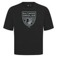 thumbnail image 2 of Men's Levelwear  Black Baltimore Orioles Oversized Luxe Signature Knit Buckler T-Shirt, 2 of 3