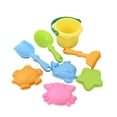 thumbnail image 4 of Juego de 8 juguetes de playa, herramientas para jugar con arena, cubo, pala y rastrillo, para actividades en el patio, viajes y fiestas de niños y niñas. amarillo, 4 of 8