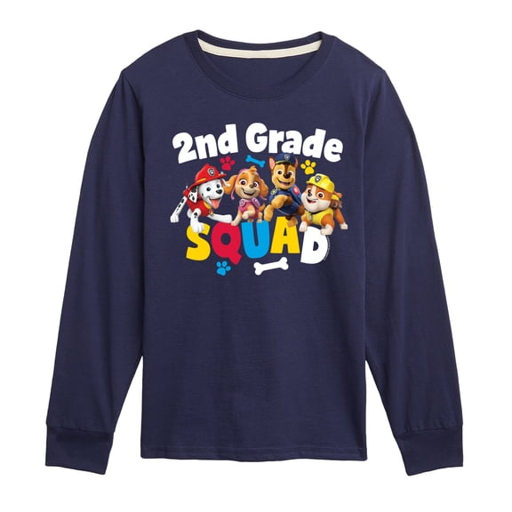Paw Patrol - Squad Second Grade - Toddler & Youth Long Sleeve Graphic T-Shirt