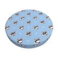 thumbnail image 2 of Lsque French Bulldog2 Round Bar chair cushion covers Velvet Fabric Premium Comfort Protects from Scratches and Stains for 14-17 Inch Chair- 12 inch, 2 of 7