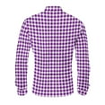 thumbnail image 5 of Yaoyar Long Sleeve Plaid Casual Shirt for Men, Button Down Collar Top, Lightweight Spring and Summer Versatile Wear, 5 of 7