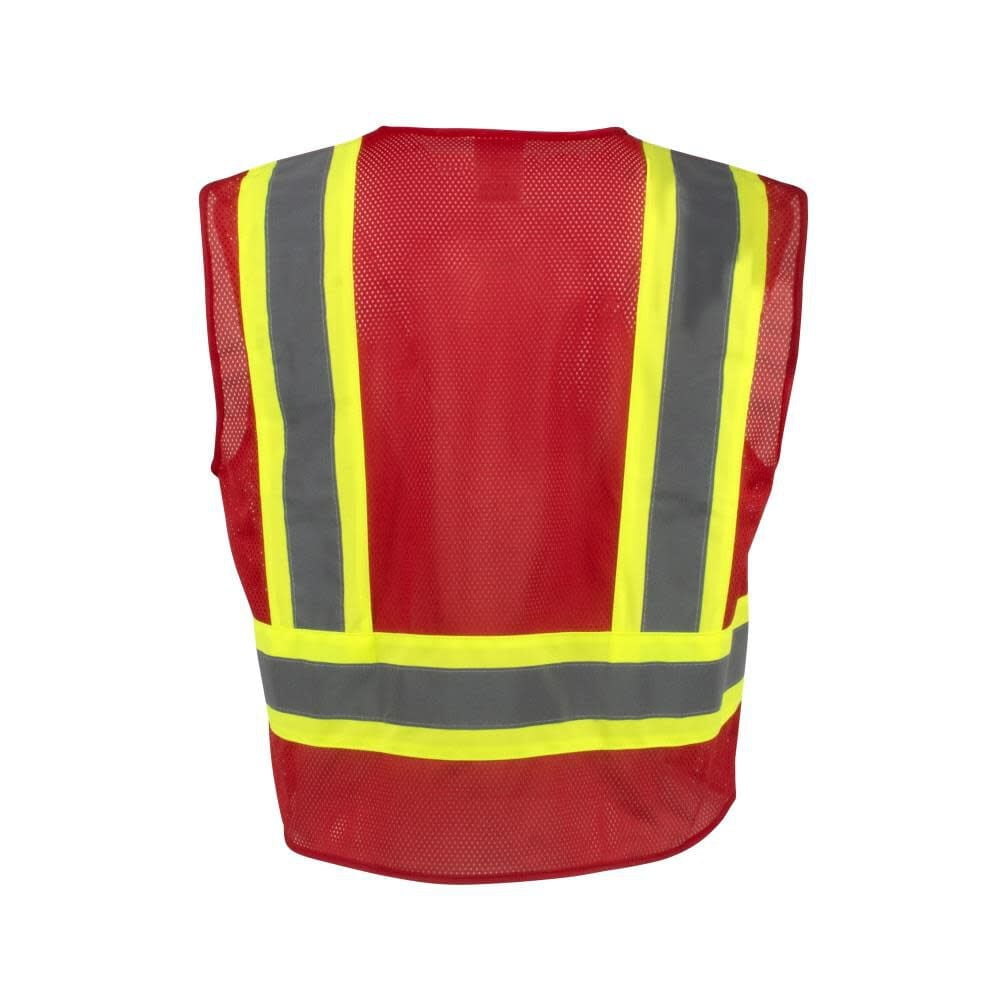Radians Sv22-1 Economy Type O Class 1 Two Tone Safety Vest, Red, 4X-Large