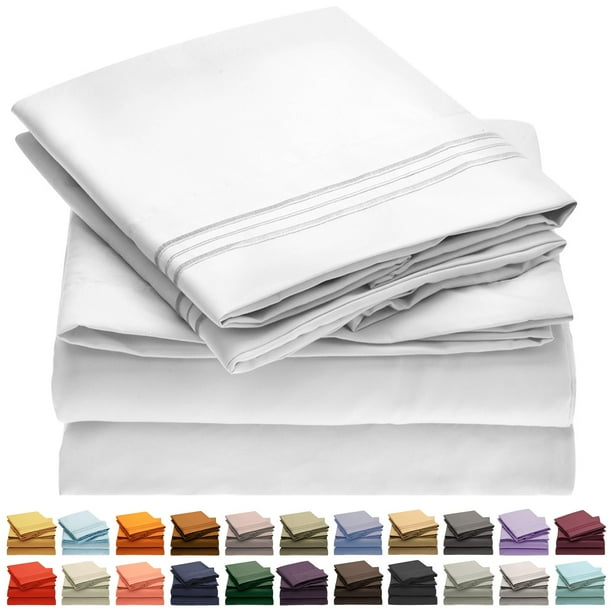 Mellanni Bed Sheet Set, Brushed Microfiber 1800 Bedding Collection