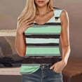 thumbnail image 2 of Levmjia Women Sleeveless V Neck Tank Tops Summer Casual Loose Fit Blouse Soft Polyester Comfortable Fashion Tshirt for Daily Wear Work Home, 2 of 5