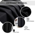 thumbnail image 5 of OVZME Bethany 2 Panels Small Cafe Curtains 30 Inch Length, Faux Linen Textured Half Window Curtains for Kitchen Bathroom Farmhouse Country, Light Filtering Black Short Curtains, Each 30"Wx30"L BLACK, 5 of 7