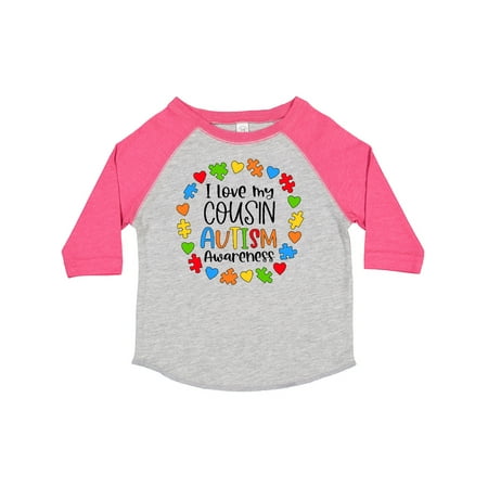 

Inktastic I Love My Cousin Autism Awareness Gift Toddler Boy or Toddler Girl T-Shirt