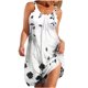 thumbnail image 1 of Vestidos de Verano Lindos para las Mujeres Que Imprimen Vestido de Sol Suelto con Cuello en V, sin Mangas con Bolsillos para el Uso Informal, 1 of 5