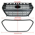 thumbnail image 2 of Front Bumper Grille with Frame - 2-Pack Front Bumper Radiator Grill Assembly Replacement for Elantra GT Hatchback 2016 2017, Black, 2 of 6