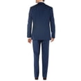 thumbnail image 2 of Mens Ticket Pocket Three Piece Db Blue Modern Fit Vested, 2 of 5