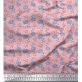 thumbnail image 1 of Soimoi polyester Crepe Fabric Waves,Leaves & Floral Artistic Print Fabric by Yard 42 Inch Wide, 1 of 1