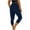 Navy, variant on SNKSDGM Women's Plus Womens Sweatpants with Pockets Straight Leg Womens Summer Pants Petite Summer Women’S Solid Color Casual 3/4 Leggings for Daily Wear
